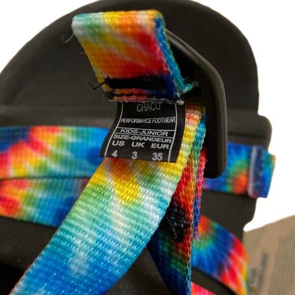 CHACO Chillos Sport Kids Dark Tie Dye Outdoor Performance Sandals Youth 4 - Picture 9 of 9